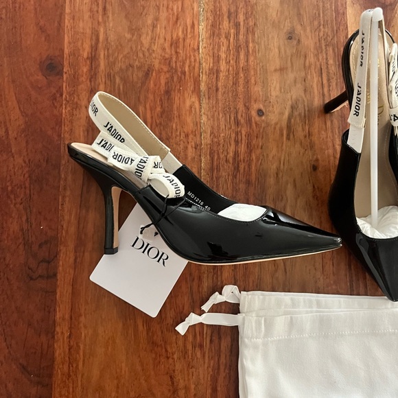 Dior Shoes - Size 10 J’ADIOR slingpump patent black